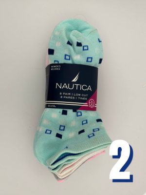 Nautica Women's 8 Pair Low Cut 2